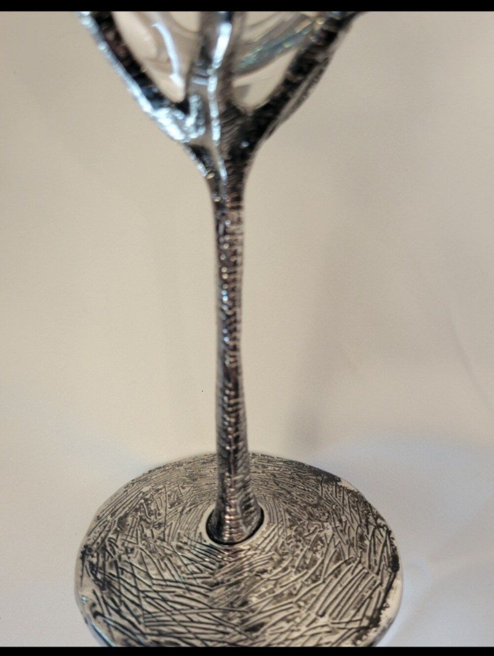 Skeleton Hand Halloween Martini Glass Metal Stem Goth New - Picture 6 of 10